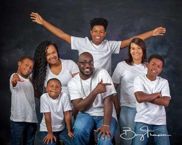 Jennifer Newkirk and her family. Her husband administers the Kay branch missionary baptist church in hartsville, south carolina