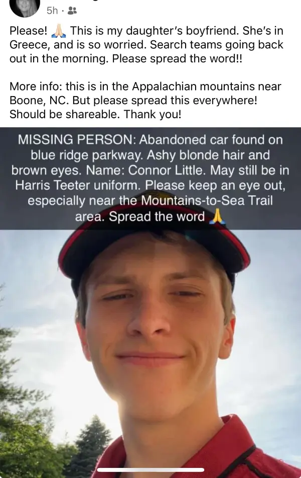 missing person boone nc